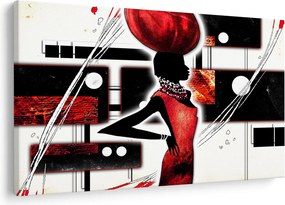 Tablou picuturii cu damă străveche (90x60 cm)