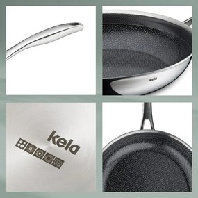 Kela Tigaie din oțel inoxidabil cu suprafață ceramică Flavoria 28 cm
