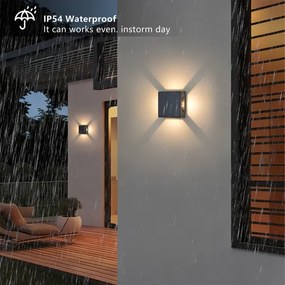 Brilagi - Aplică de perete LED pentru exterior QUADRAY LED/6W/230V, antracit, IP54