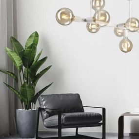 Lustră pe tijă ASTRID 8xE27/60W/230V alb