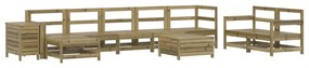 3250651 vidaXL Set canapea de grădină, 10 piese, lemn de pin tratat
