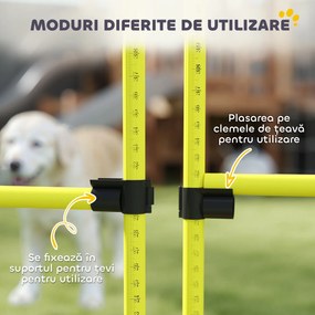 PawHut set din 4 obstacole pentru caini reglabile pe inaltime, 99x71x95, albastru | Aosom Romania