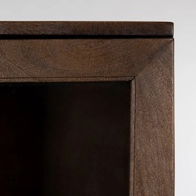 Vitrină maro din lemn de mango 40x180x40 cm Ravi – Ixia