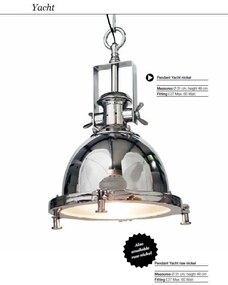 Pendul diametru 31cm raw nickel YACHT H5062503111