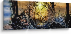 Tablou cu apa (cu ceas) (90x30 cm)