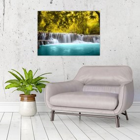 Tablou - Cascadă, cu culori strălucitoare (70x50 cm)
