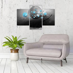 Tabloul - bile abstracte albastru deschis (90x60 cm)