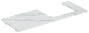 Blat pentru lavoar Geberit One cu decupaj dreapta tip marmura alba 120 cm