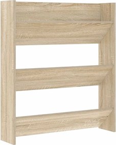 vidaXL Pantofar de perete, stejar sonoma, 80x18x90 cm, PAL