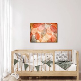 Tablou cu frunzele de toamnă pictate (70x50 cm)
