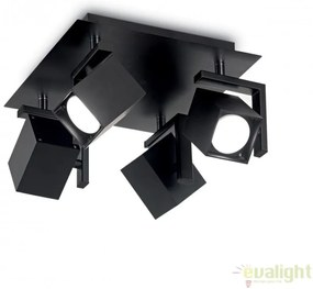Plafoniera design modern cu 4 spoturi directionabile MOUSE PL4 neagra 156712