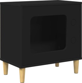vidaXL Casa pentru pisici Negru 51 x 30 x 52 cm Lemn compozit