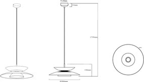 MAXLIGHT P0698 - Lustră LED suspendată pe cablu MAYUMI LED/12W/230V Ø 50 cm CRI 96 bej