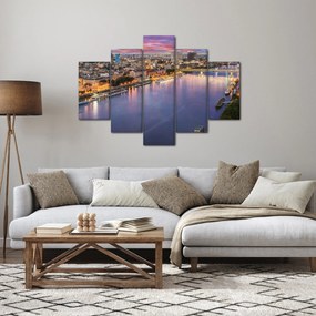 Tablou cu orașul Bratislava cu râu (150x105 cm)