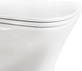 Toaletă compactă monobloc Nile cu spălare inferioară și scaun cu închidere moale