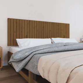 824866 vidaXL Tăblie de pat pentru perete, maro miere, 185x3x60 cm
