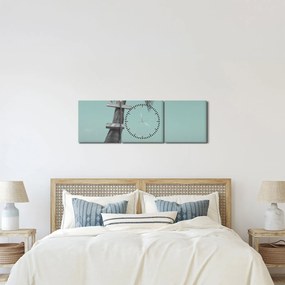 Tablou - Palma în Caraibe (cu ceas) (90x30 cm)