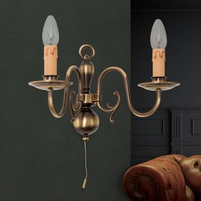 Aplica de perete design rustic FLAMISCH patina