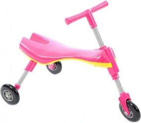 Tricicleta pliabila pentru copii Kids™ Scuttle Bug, cadru metalic, 3 roti din silicon, stabilitate mare, ROZ