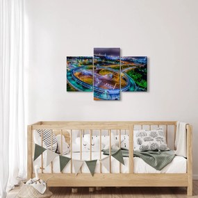 Tablou panorama orașului nocturn (90x60 cm)