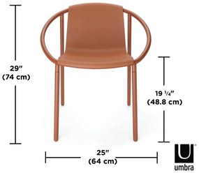 Scaun de dining cărămiziu Ringo – Umbra