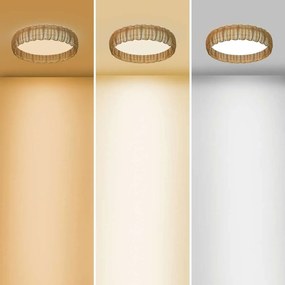 Plafoniera LED ratan design natural KILIMANJARO 43,5cm