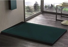 Cadita compozit pentru dus Inter Ceramic dreptunghiulara 120x80 cm verde smarald
