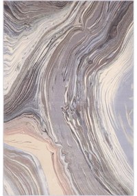 Covor gri din lână 133x180 cm Agate – Agnella