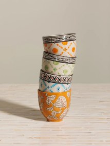 Set 4 cesti de cafea, din ceramica, Rhapsody