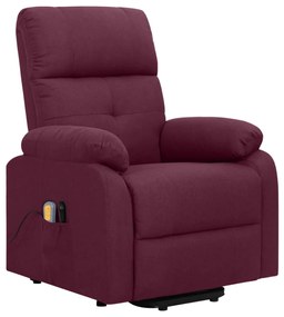329602 vidaXL Fotoliu de masaj cu ridicare, violet, material textil