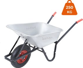 Roabă BARRY zincată, capacitate max. 100l/250kg, argintiu/negru Gardebruk