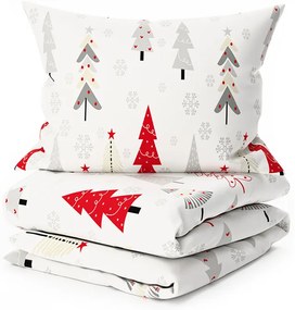 Lenjerie de pat din microfibra flanel JINGLE alb Dimensiune lenjerie de pat: 2 buc 70 x 90 cm | 200 x 220 cm