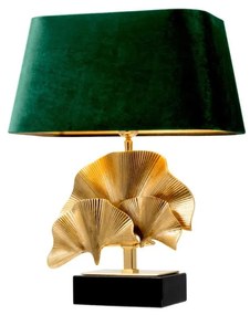 Veioza eleganta design LUX cu abajur din catifea verde Olivier 112705 HZ