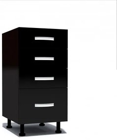 Corp inferior 40 cu 4 sertare Zebra negru