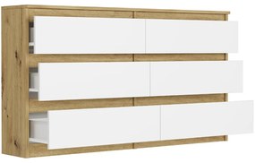 Comoda modernă R-140 - diferite variante de culori artisan mix alb