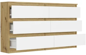 Comoda modernă R-140 - diferite variante de culori artisan mix alb
