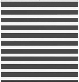 vidaXL Jaluzea tip zebra neagră lățime țesătură 140,9 cm poliester