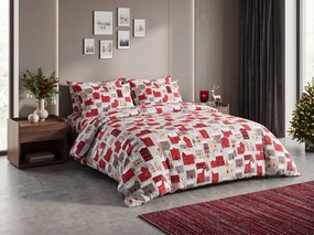 Lenjerie de pat din bumbac MERRY VILLAGE colorata Dimensiune lenjerie de pat: 2 buc 70 x 90 cm | 200 x 220 cm