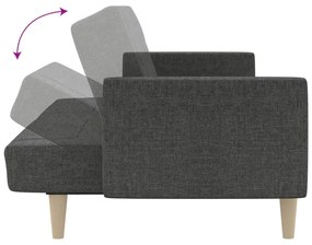 Canapea extensibila cu 2 locuri, gri inchis, textil Morke gra, Fara suport de picioare