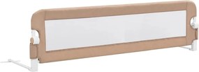 vidaXL Balustradă protecție pat copii, gri taupe, 150x42 cm, poliester