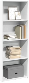 vidaXL Bibliotecă, alb, 60x30x152 cm, lemn prelucrat