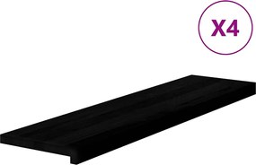 vidaXL Trepte de scară 4 buc maro închis lemn masiv de stejar