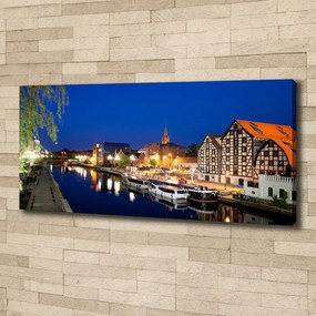 Tablou pe pânză canvas Noapte bydgoszcz