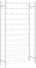 vidaXL Suport sticle de vin pentru 72 sticle,alb, metal