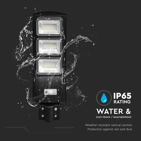 Lampă LED stradală solară dimabilă LED/12W/3,2V 6000K IP65 10000 mAh + telecomandă