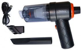 Aspirator de mana portabil Rosberg R51001PV, 6 W, 2.8 kPa, 3.7V, 0.1L, Autonomie 10 min, Negru