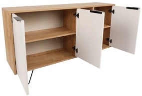 Consola Clara Console - Oak, Alb