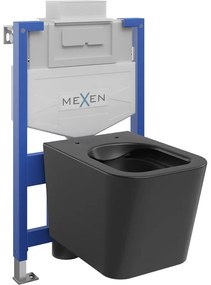 Mexen set incastrat WC cadru Fenix XS-U cu vas WC Teo, negru mat - 6853385XX85