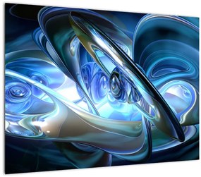 Tabloul fractalilor în albastru (70x50 cm)