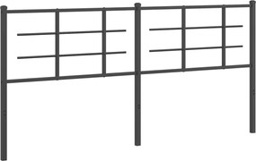 vidaXL Tăblie de pat de schimb metalică, negru, 180 cm